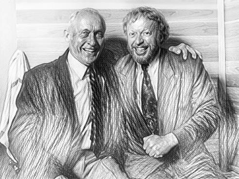 Bill Bowerman (left) & Phil Knight (right) - 2 founders of the Nike empire