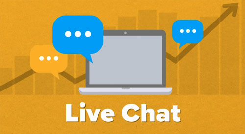 Use live chat to interacte with customers