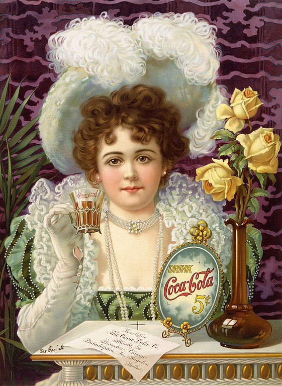 Poster of Coca-Cola using the image of actress - singer Hilda Clark